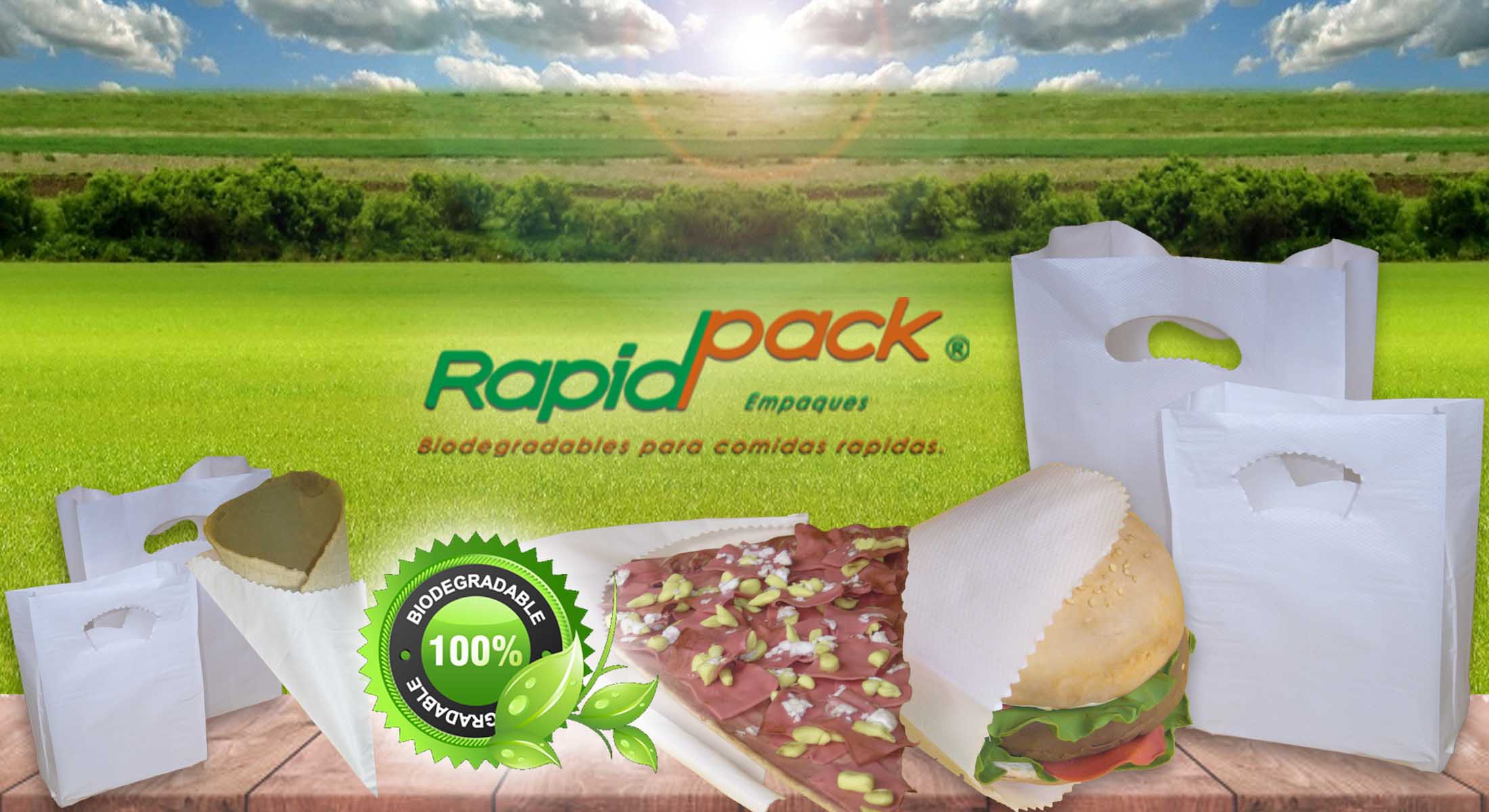 empaques biodegradables antigrasa, termicos, Bogota